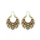 Vintage Geometric Openwork Flower Earrings