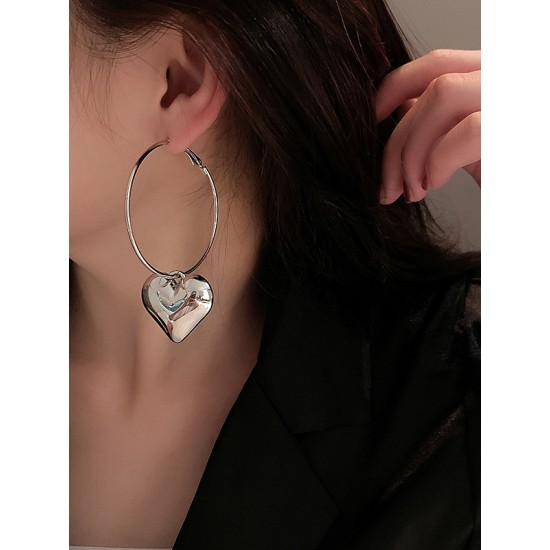 Simple Normcore Heart Shape Earrings Accessories