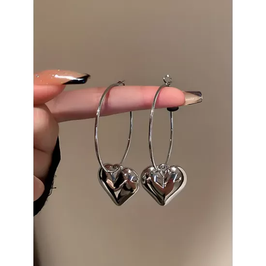 Simple Normcore Heart Shape Earrings Accessories