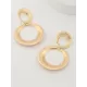 Statement Hollow Solid Color Geometric Earrings Accessories