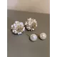 Original Zircon Beads Flower Earrings