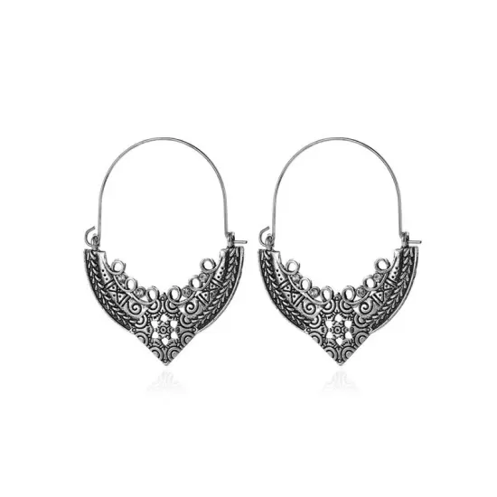 Vintage Pattern Love Hollow Earrings