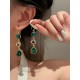 Urban Green Rhinestone Waterdrop Earrings Accessories