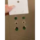 Urban Green Rhinestone Waterdrop Earrings Accessories