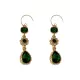 Urban Green Rhinestone Waterdrop Earrings Accessories