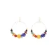 Fashion Mixed Color Beaded Decorate Big Earrings