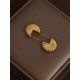 Women's Brass 18K Gold Plated Delicate Earrings