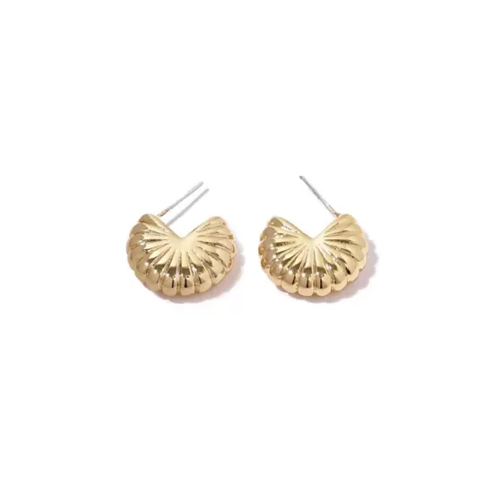 Women's Brass 18K Gold Plated Delicate Earrings