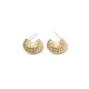 Women's Brass 18K Gold Plated Delicate Earrings