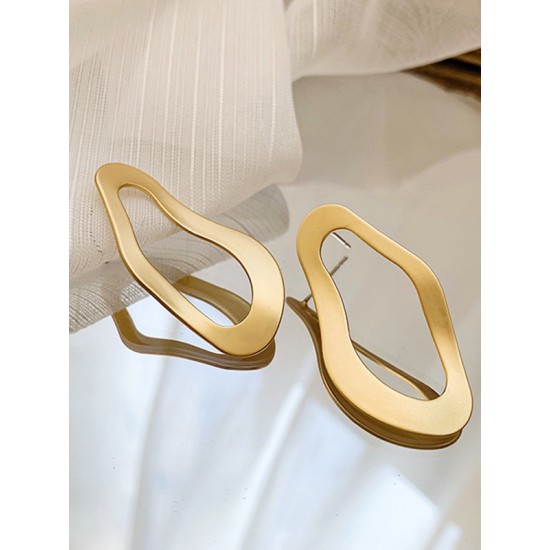 Simple Normcore Irregular Geometry Alloy Earrings