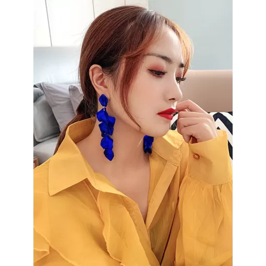 Stylish Tasseled Acrylic Earrings Accessories