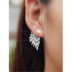 Original Rhinestone Wings Shape Earrings