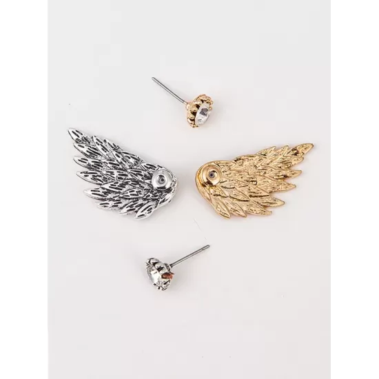 Original Rhinestone Wings Shape Earrings