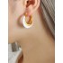 Contrast Color Geometric Split-Joint Earrings Accessories