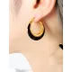 Contrast Color Geometric Split-Joint Earrings Accessories