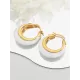 Contrast Color Geometric Split-Joint Earrings Accessories