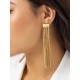 Solid Color Tasseled Earrings Accessories