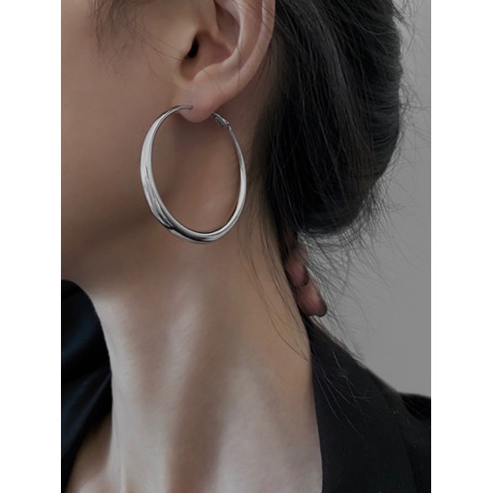 Geometric Solid Color Hood Earrings Accessories