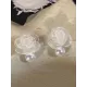 Flower Shape Gauze Earrings Accessories