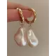 Irregularity Imitation Pearl Contrast Color Earrings Accessories