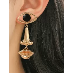 Contrast Color Geometric Earrings Accessories Drop Earrings