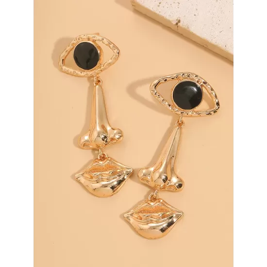 Contrast Color Geometric Earrings Accessories Drop Earrings