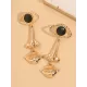 Contrast Color Geometric Earrings Accessories Drop Earrings