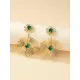 Color-Block Sun Flower Ear-Ring