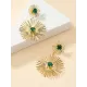 Color-Block Sun Flower Ear-Ring