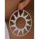 Hollow Solid Color Sun Ear-Ring