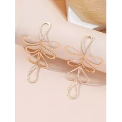 Flower Shape Hollow Tasseled Ear-Ring