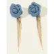 Flower Shape Tasseled Earrings Accessories