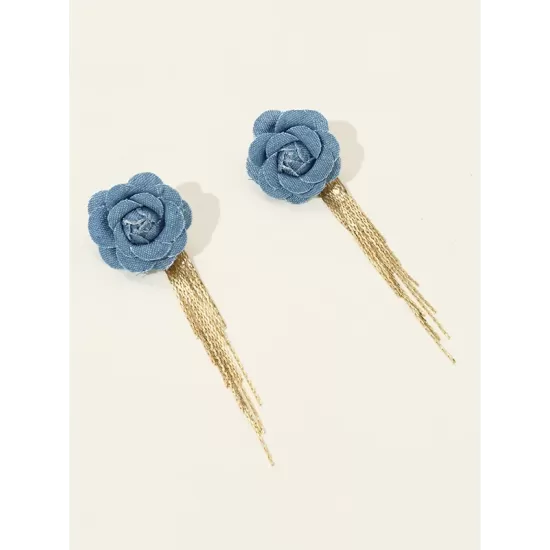 Flower Shape Tasseled Earrings Accessories