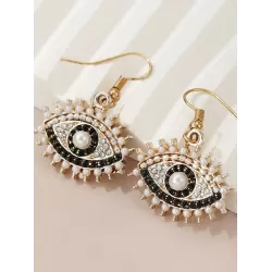 Contrast Color Eye Shape Earrings Accessories Drop Earrings