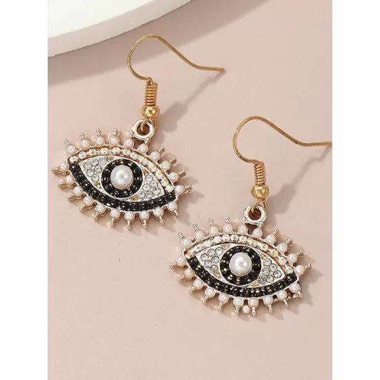 Contrast Color Eye Shape Earrings Accessories Drop Earrings