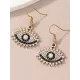 Contrast Color Eye Shape Earrings Accessories Drop Earrings