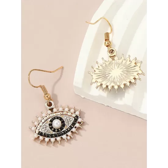 Contrast Color Eye Shape Earrings Accessories Drop Earrings