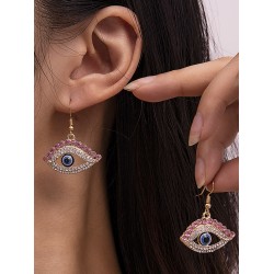 Contrast Color Eye Shape Earrings Accessories Drop Earrings