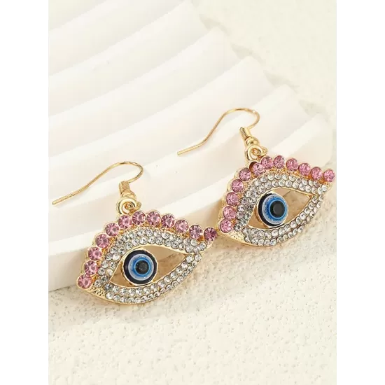 Contrast Color Eye Shape Earrings Accessories Drop Earrings