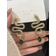 Contrast Color Snake Shape Earrings Accessories