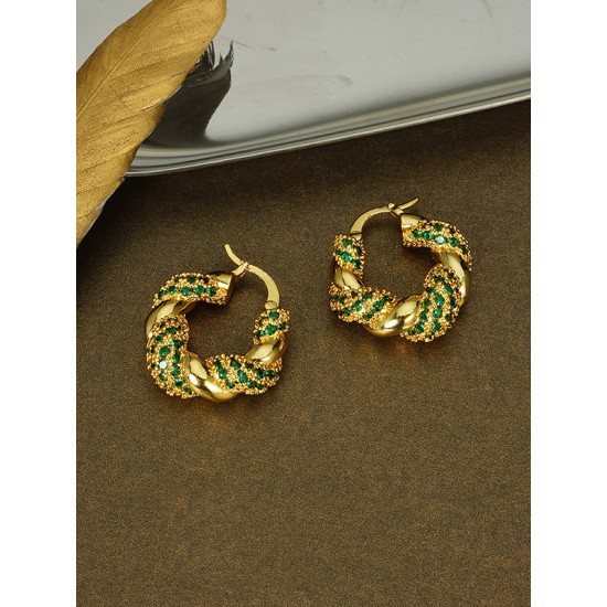 Geometric Rhine Stones Earrings Accessories