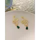 Contrast Color Rhinestone Snake Shape Earrings Accessories