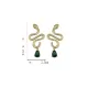 Contrast Color Rhinestone Snake Shape Earrings Accessories