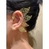 Hollow Leaves Shape Rhine Stones Earrings Accessories