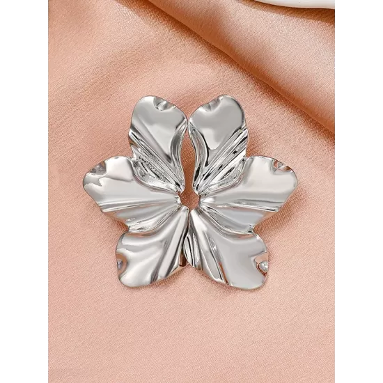 Flower Shape Solid Color Earrings Accessories