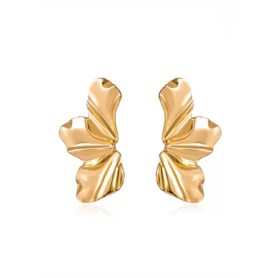 Flower Shape Solid Color Earrings Accessories