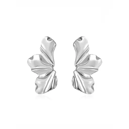 Flower Shape Solid Color Earrings Accessories