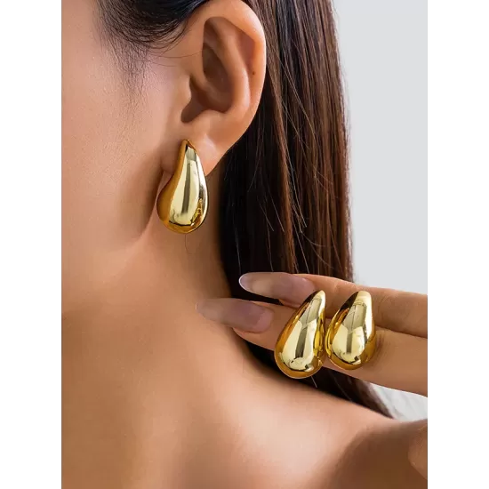 Geometric Solid Color Earrings Accessories