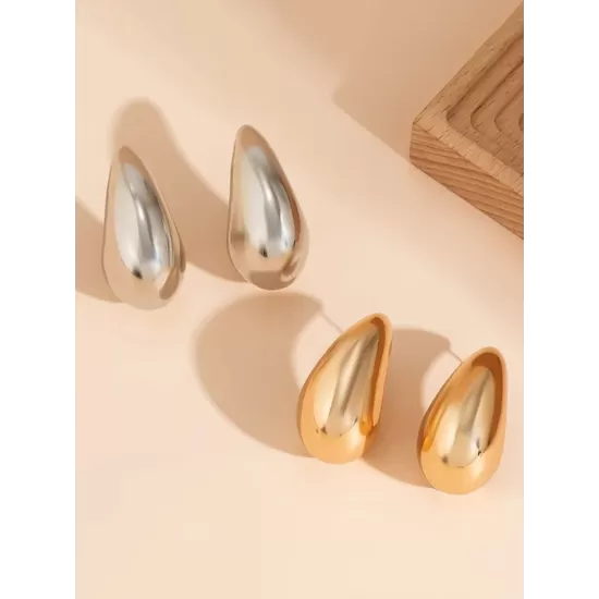 Geometric Solid Color Earrings Accessories