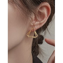 Geometric Solid Color Earrings Accessories